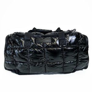 Quilted Puffer Black Duffel Bag